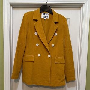 Walter Baker - Mustard/ Yellow Double-Breasted Blazer - size M
